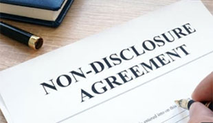 A person signing a non disclosure form